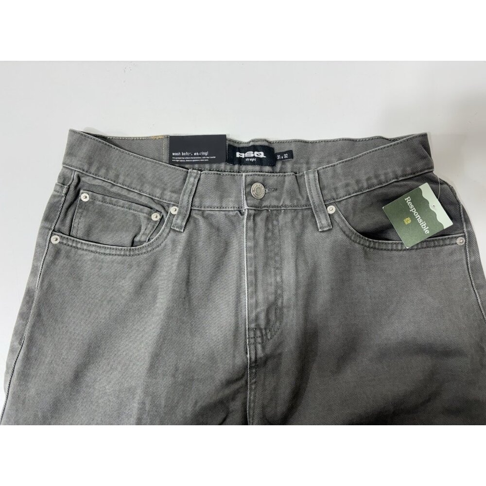 New With Tags - RSQ Jeans 31x32 Gray Straight Regular Fit Pants - Picture 3 of 7
